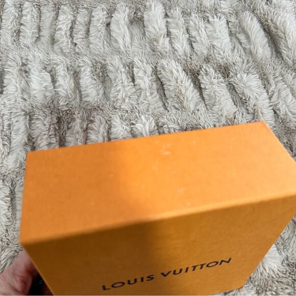 Louis Vuitton Orange Square Shaped Luxury Storage Or Gifting Boxes Lot Of 2 - Picture 4 of 11